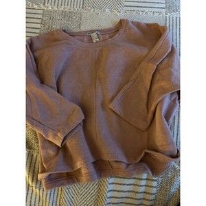 Mauve Pink Cropped Forever 21 Crewneck